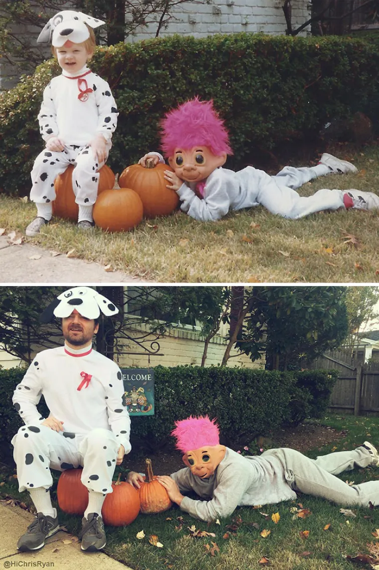 NA ISTOM MJESTU, ALI U DRUGO VRIJEME: Ponovili scene s obiteljskih fotki godinama poslije. Rezultat? Živi urnebes!