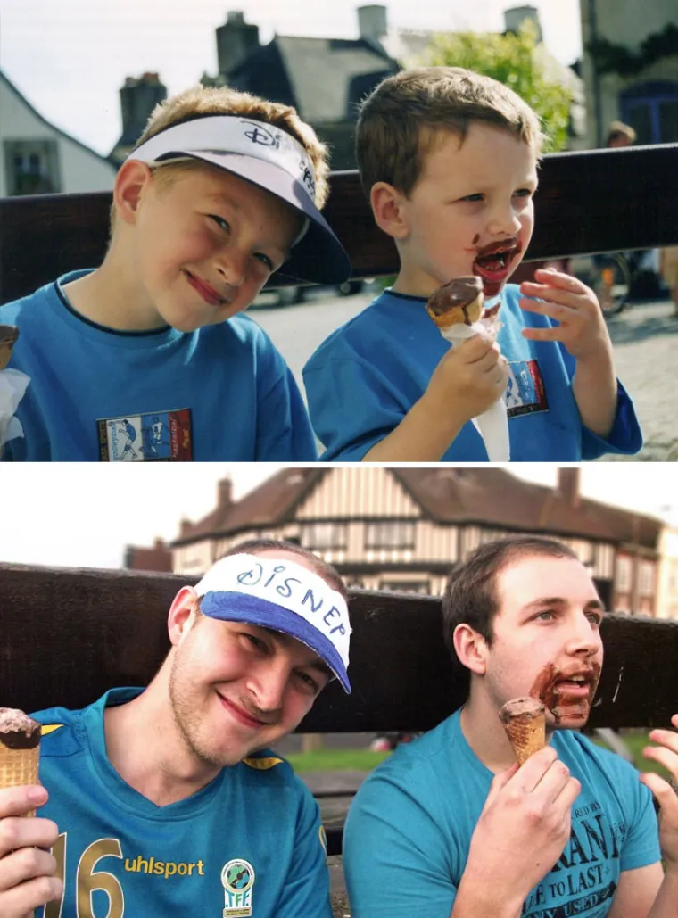 NA ISTOM MJESTU, ALI U DRUGO VRIJEME: Ponovili scene s obiteljskih fotki godinama poslije. Rezultat? Živi urnebes!