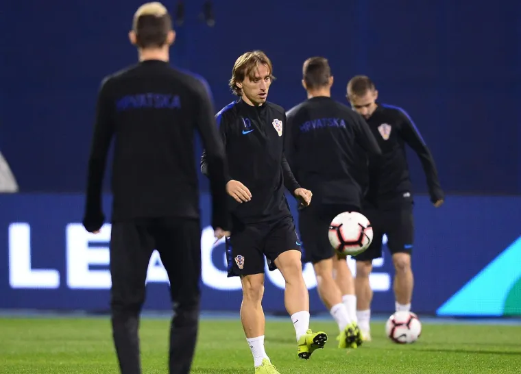 14.11.2018., Zagreb - Na stadionu Maksimir odrzan je trening hrvatske nogometne reprezentacije uoci sutrasnje utakmice Lige nacija protiv Spanjolske. Luka Modric. Photo: Marko Prpic/PIXSELL