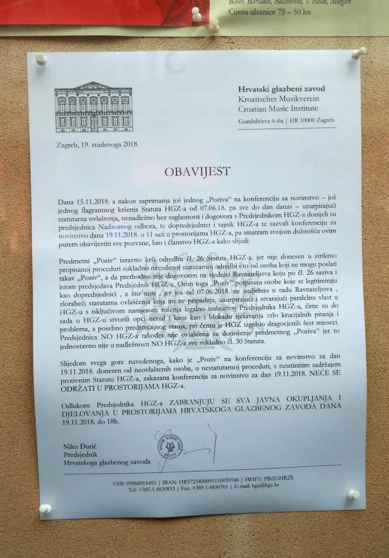 Drama u Zagrebu: Članovi ravnateljstva HGZ-a održali konferenciju na ulic, ravnatelj im zabranio ulaz u zgradu