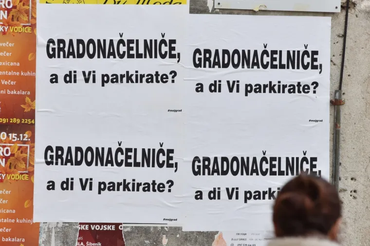 U &Scaron;ibeniku osvanuli plakati: Gradonačelniče a di Vi parkirate?