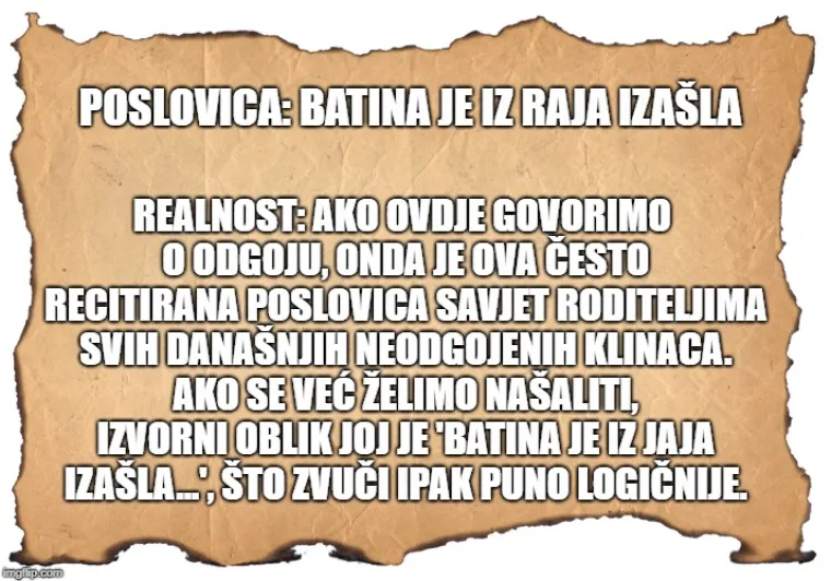 Da onaj koji drugome jamu kopa - sam u nju upada, Hrvati bi živjeli u rupama: Prava istina o narodnim izrekama, vol.1