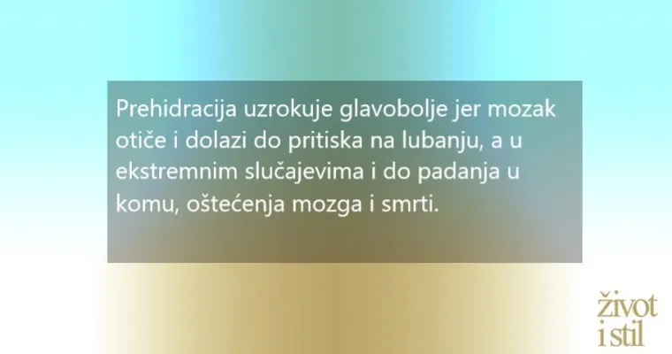 I previ&scaron;e može biti opasno: simptomi koji ukazuju da pretjerujete s vodom