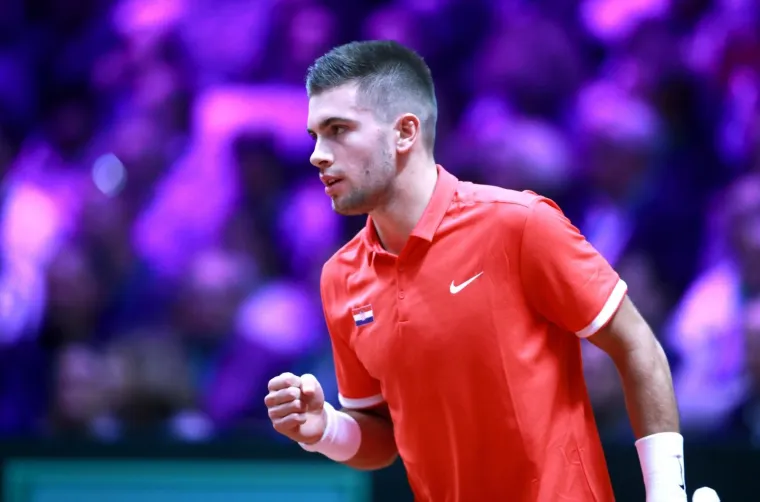 ĆORIĆ VODI PROTIV CHARDYJA U LILLEU: Ovako to izgleda u finalu Davis Cupa, na terenu i van njega