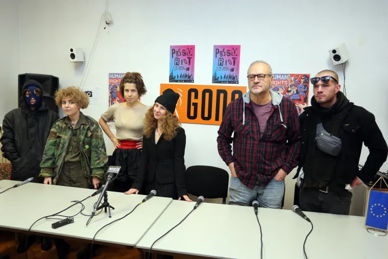 Umjetnički kolektiv iz Rusije Pussy Riot u Zagrebu