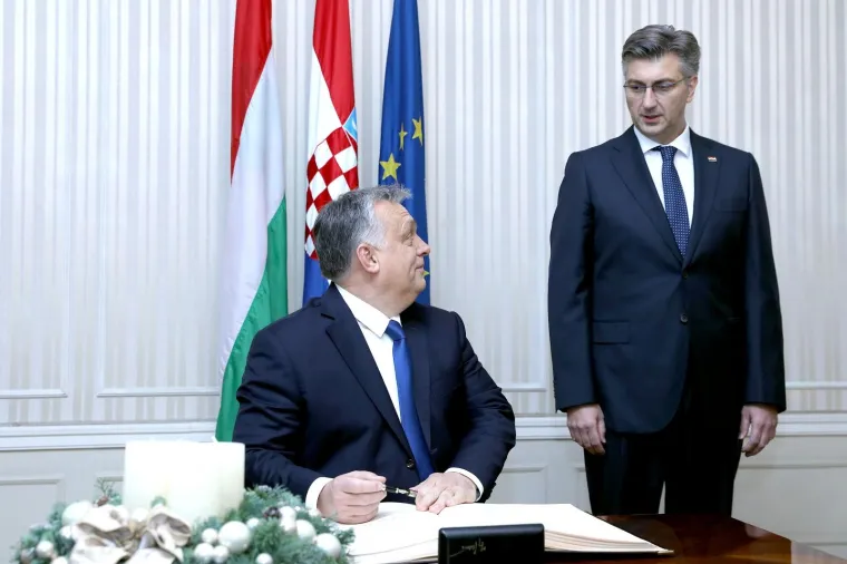 VIKTOR ORBAN STIGAO U ZAGREB: Andrej Plenković primio mađarskog premijera u Banskim dvorima
