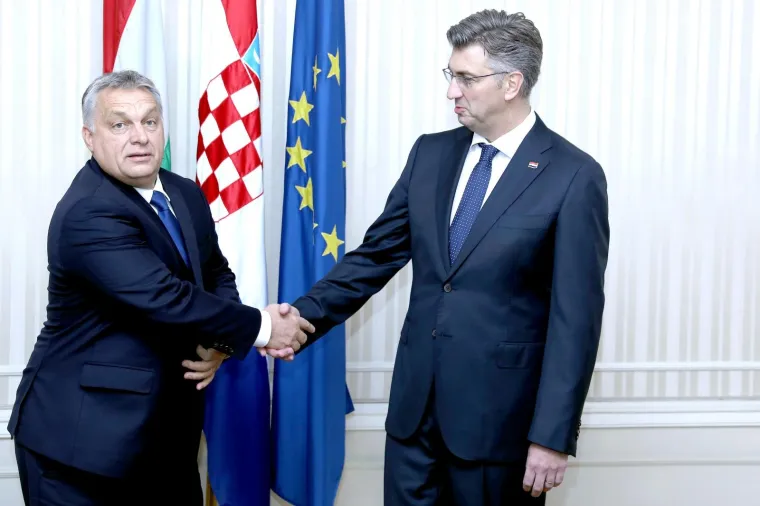VIKTOR ORBAN STIGAO U ZAGREB: Andrej Plenković primio mađarskog premijera u Banskim dvorima