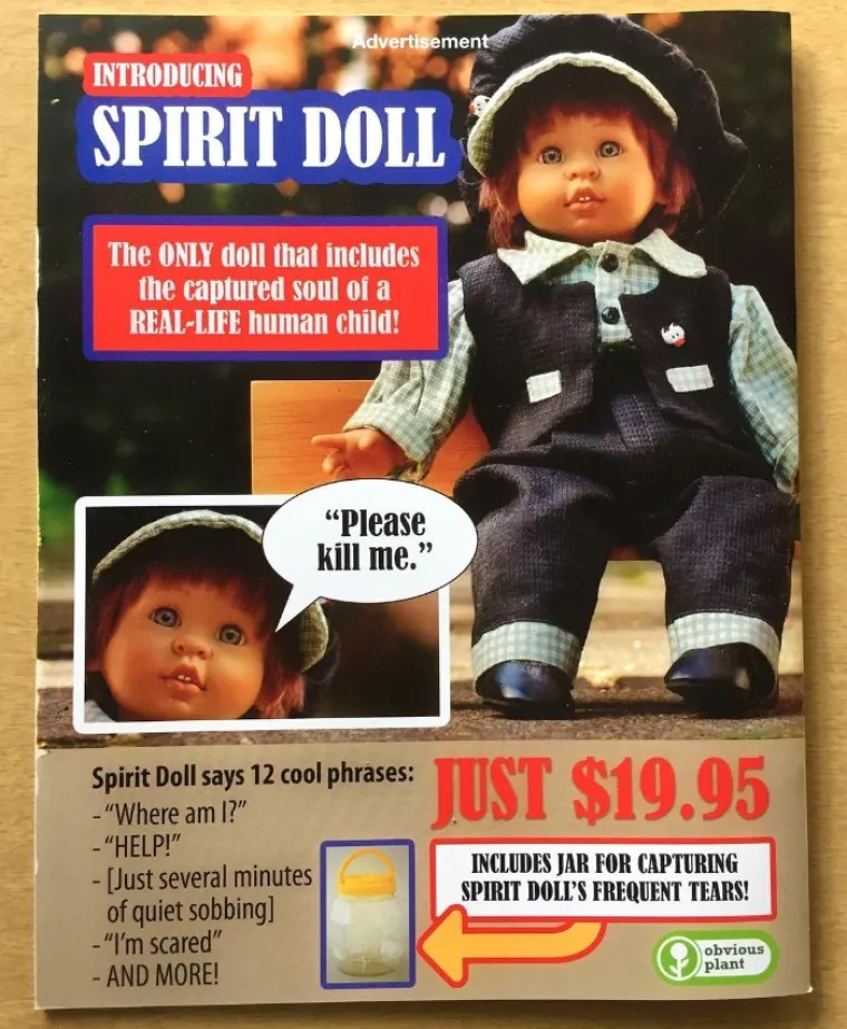 Ako imate dobar smisao za ulični humor, pokloni koje dizajnira komičar  Jeff Wysaski sjest će vam kao budali šamar. Njegov jedinstveni brend "Obvious Plant" sprda se s popularnim igračkama koje ljudi kupuju za pod bor. Ako ste ovoga Božića raspoloženi za provokaciju, dobrodošli u raj!