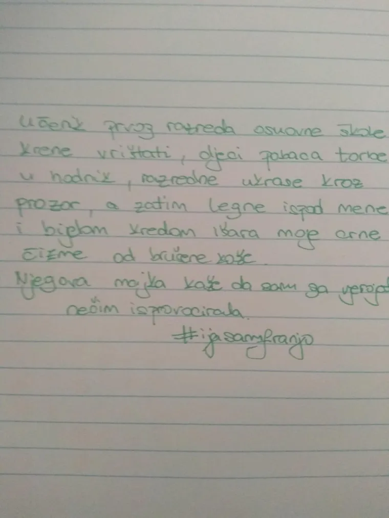 Pokret učitelja #ijasamfranjo: 'Učenik me naguravao i histerično vikao: "Mar&scaron; u p.m., jedi g...'