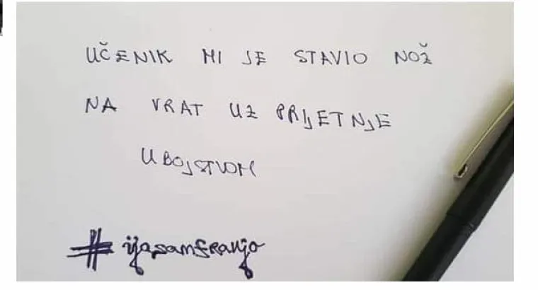 Pokret učitelja #ijasamfranjo: 'Učenik me naguravao i histerično vikao: "Mar&scaron; u p.m., jedi g...'