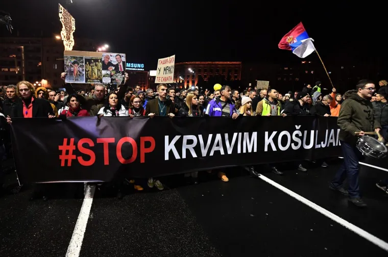 Beograd: Nakon napada, održan prosvjedni mimohod 'Stop krvavim ko&scaron;uljama'