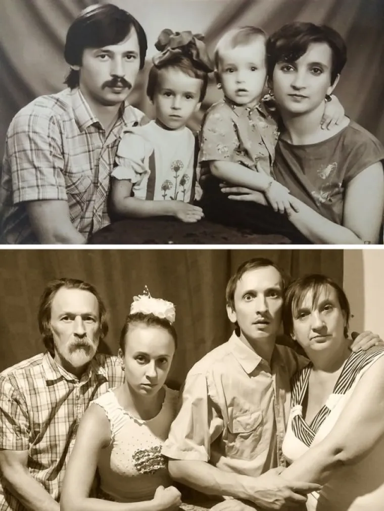 Neki su rekreirali obiteljske fotografije.