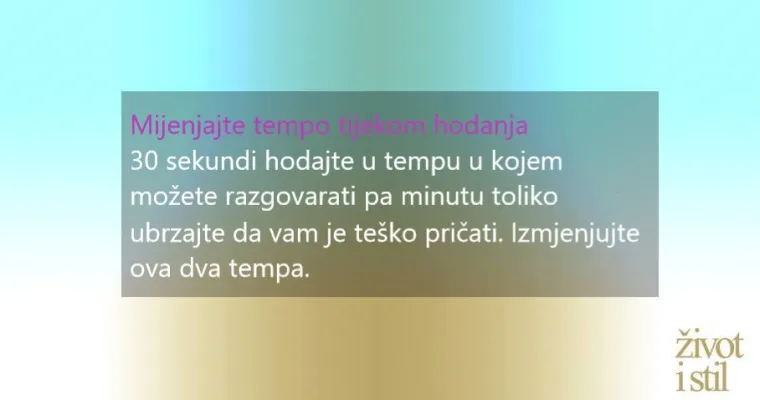 Smr&scaron;avjeti hodanjem? Itekako moguće, ako po&scaron;tujete nekoliko jednostavnih pravila