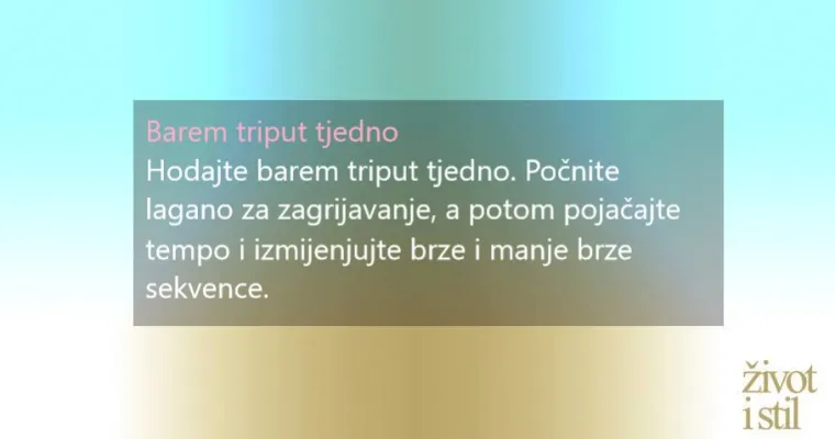 Smr&scaron;avjeti hodanjem? Itekako moguće, ako po&scaron;tujete nekoliko jednostavnih pravila
