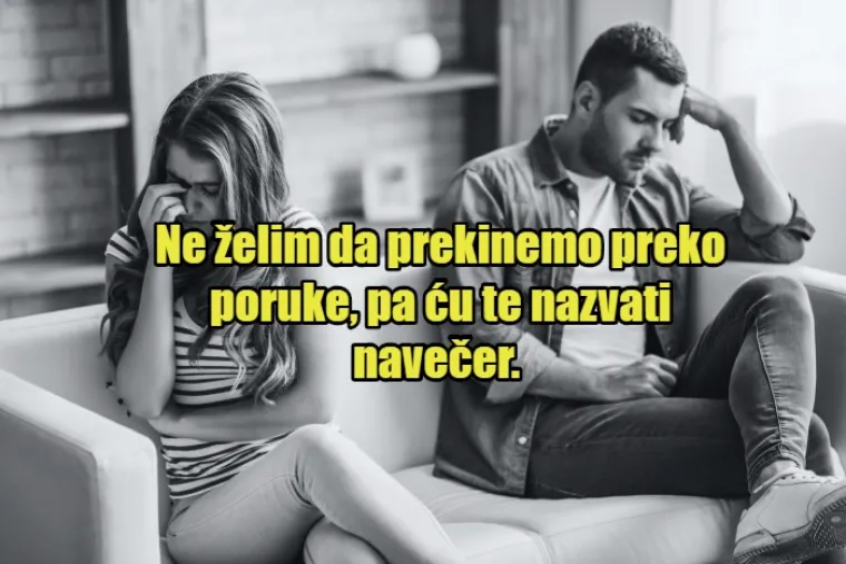 'Možemo ostati prijatelji, ali to ne znači da moramo': TOP 20 najgorih izlika za prekid veze