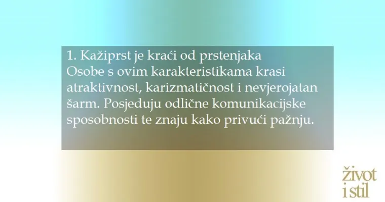 Zapisano je u prstima: saznajte što njihova duljina govori o vašoj osobnosti