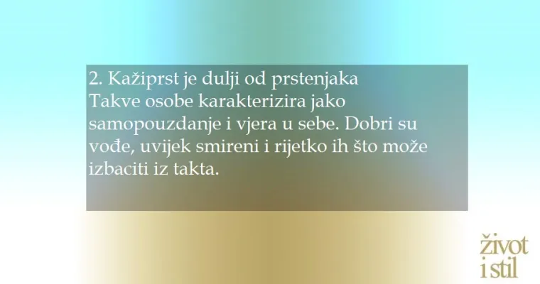 Zapisano je u prstima: saznajte što njihova duljina govori o vašoj osobnosti