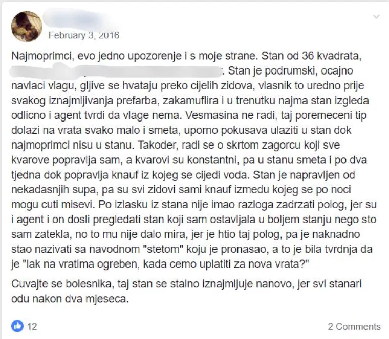 Štakori, izbacivanje, prijetnje: TOP 12 horor priča o najmodavcima u Hrvatskoj