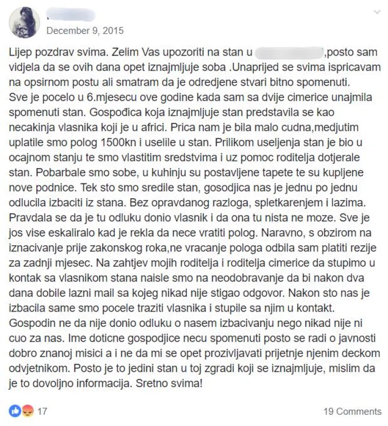 Štakori, izbacivanje, prijetnje: TOP 12 horor priča o najmodavcima u Hrvatskoj
