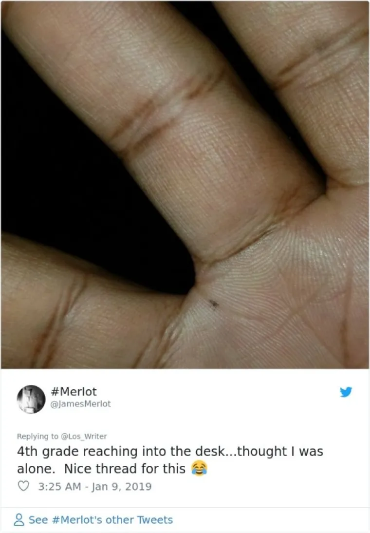 Četvrti razred, posezao sma u stol... I ja sam mislio da sam jedini