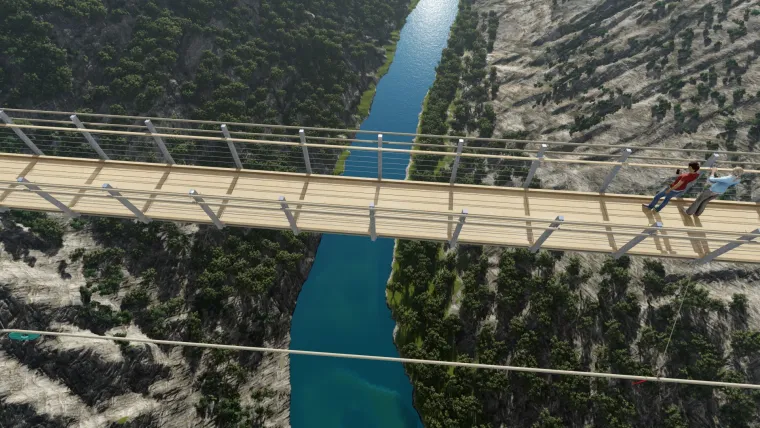 Dalmacija će dobiti jedan od najvećih visećih pje&scaron;ačkih mostova na svijetu, pogledajte kako će izgledati