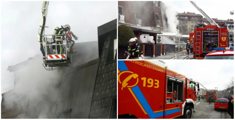 Veliki požar u Zagrebu: Pogledajte intervenciju vatrogasaca