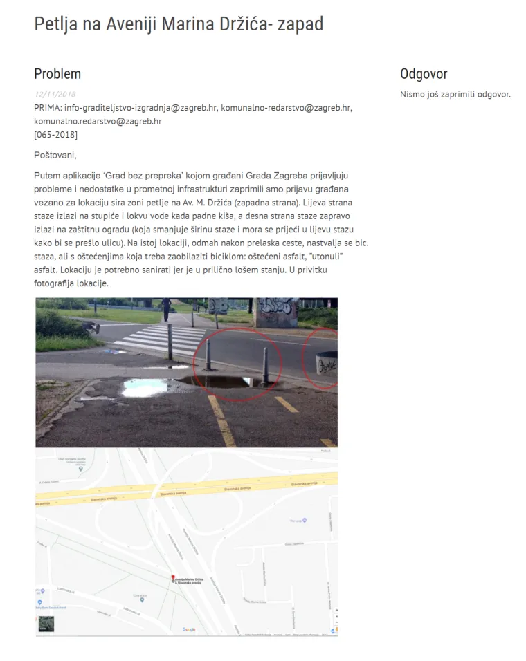 Grad bez prepreka - aplikacija