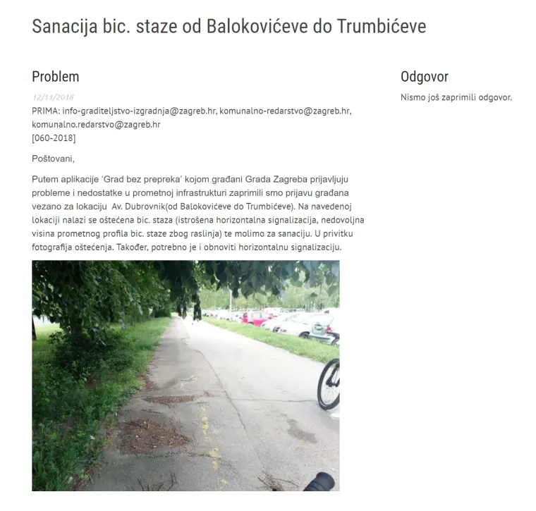 Grad bez prepreka - aplikacija