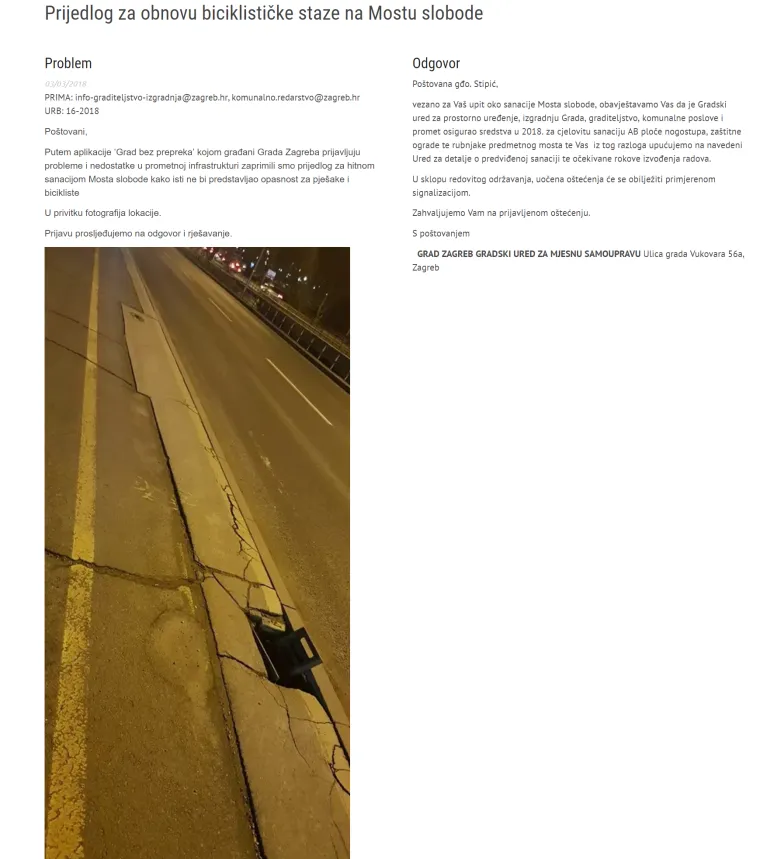 Grad bez prepreka - aplikacija