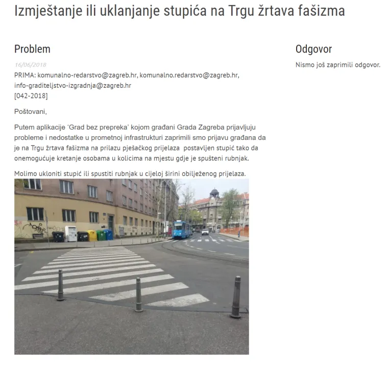 Grad bez prepreka - aplikacija