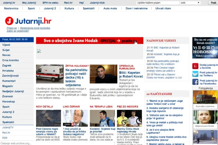 Sjećate li ih se? Ovako su izgledale najposjećenije stranice u Hrvatskoj prije 10 godina