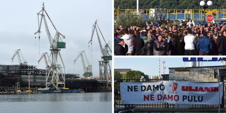 2. Problemi u brodogradilištima Uljanik i 3. maj: U siječnju je odgođena odluka o stečaju riječkoga 3. maja, a novo ročište sazvano je za 20 dana. Radnika je sve manje.