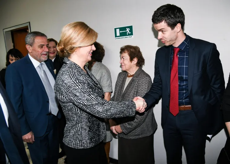 Milan Bandić primio predsjednicu Kolindu Grabar-Kitarović u Gradskoj upravi