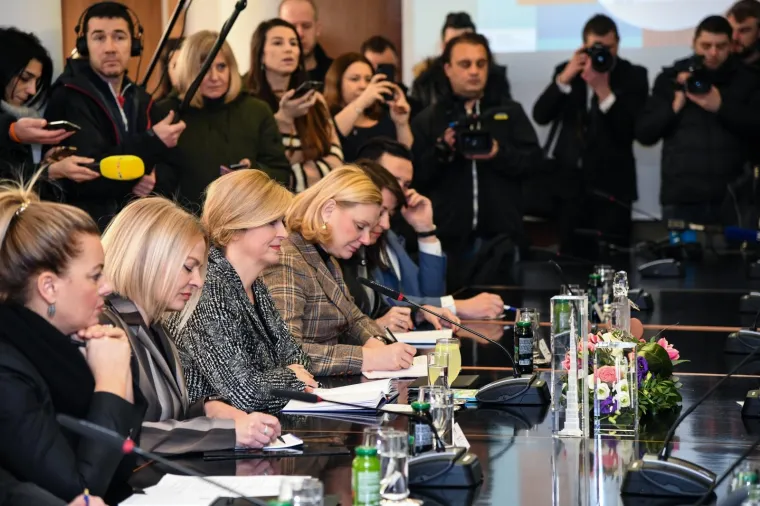 Milan Bandić primio predsjednicu Kolindu Grabar-Kitarović u Gradskoj upravi