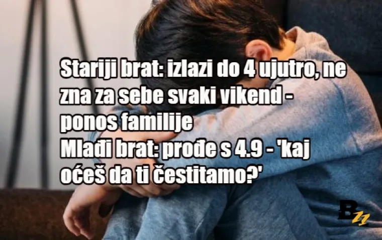 Situacije koje će samo mlađa djeca u familiji razumjeti: 'Baka je sve dala burazu jer je on nasljednik, prvorođenac'