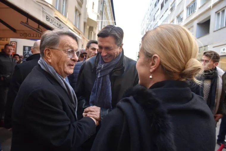 Predsjednica Grabar-Kitarović i slovenski predsjednik Borut Pahor na neformalnom radnom ručku!