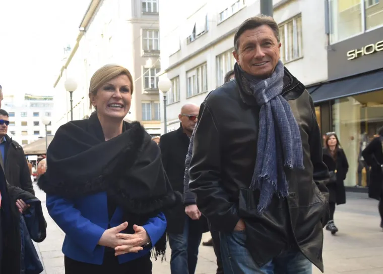 Predsjednica Grabar-Kitarović i slovenski predsjednik Borut Pahor na neformalnom radnom ručku!