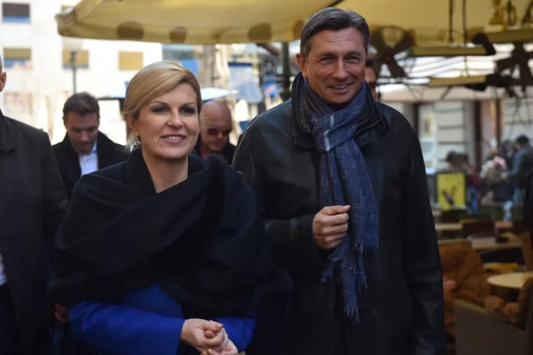 Predsjednica Grabar-Kitarović i slovenski predsjednik Borut Pahor na neformalnom radnom ručku!