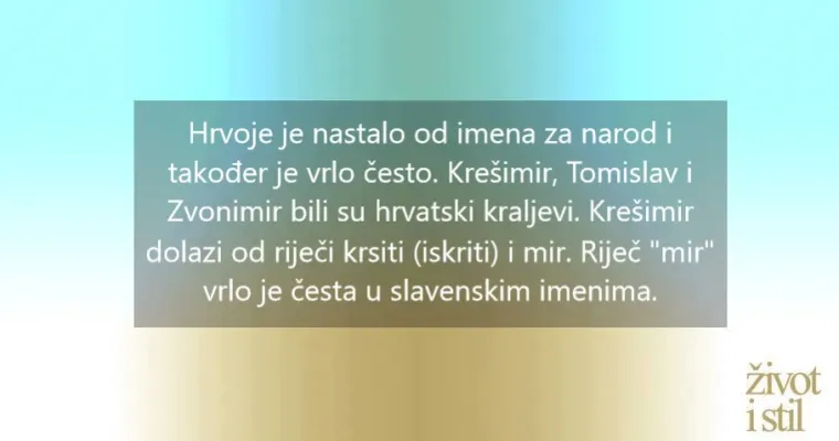 Slavenska imena i njihova značenja: Što znače Tomislav, Jelena i Mila?