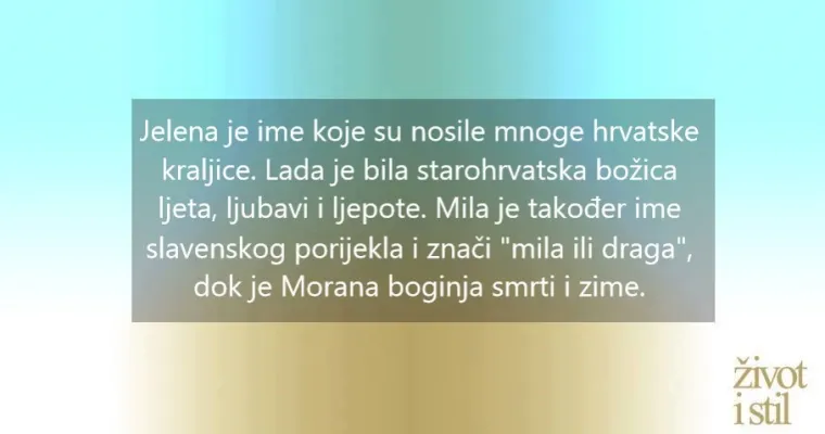 Slavenska imena i njihova značenja: Što znače Tomislav, Jelena i Mila?