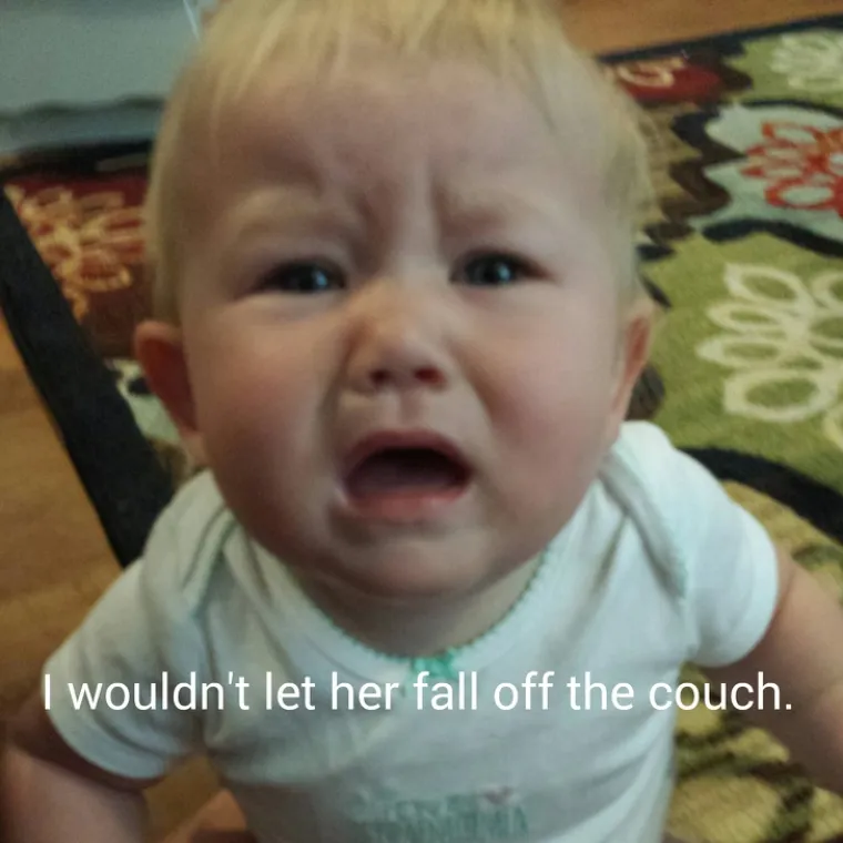 "Nisam joj dopustio da padne s kauča."