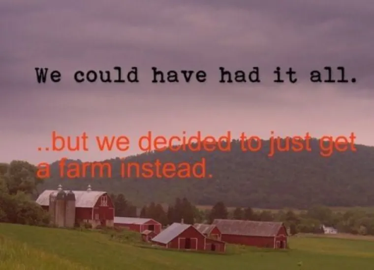 Mogli smo imati sve. ALI SMO ODLUČILI IMATI FARMU.