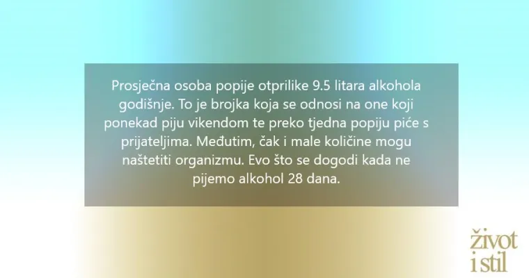 Potpuno 'novi' organizam: Evo &scaron;to se dogodi s tijelom kada ne pijete alkohol 28 dana