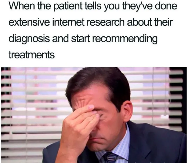 Ono kada se pacijenti educiraju na opskurnim internet stranicama.