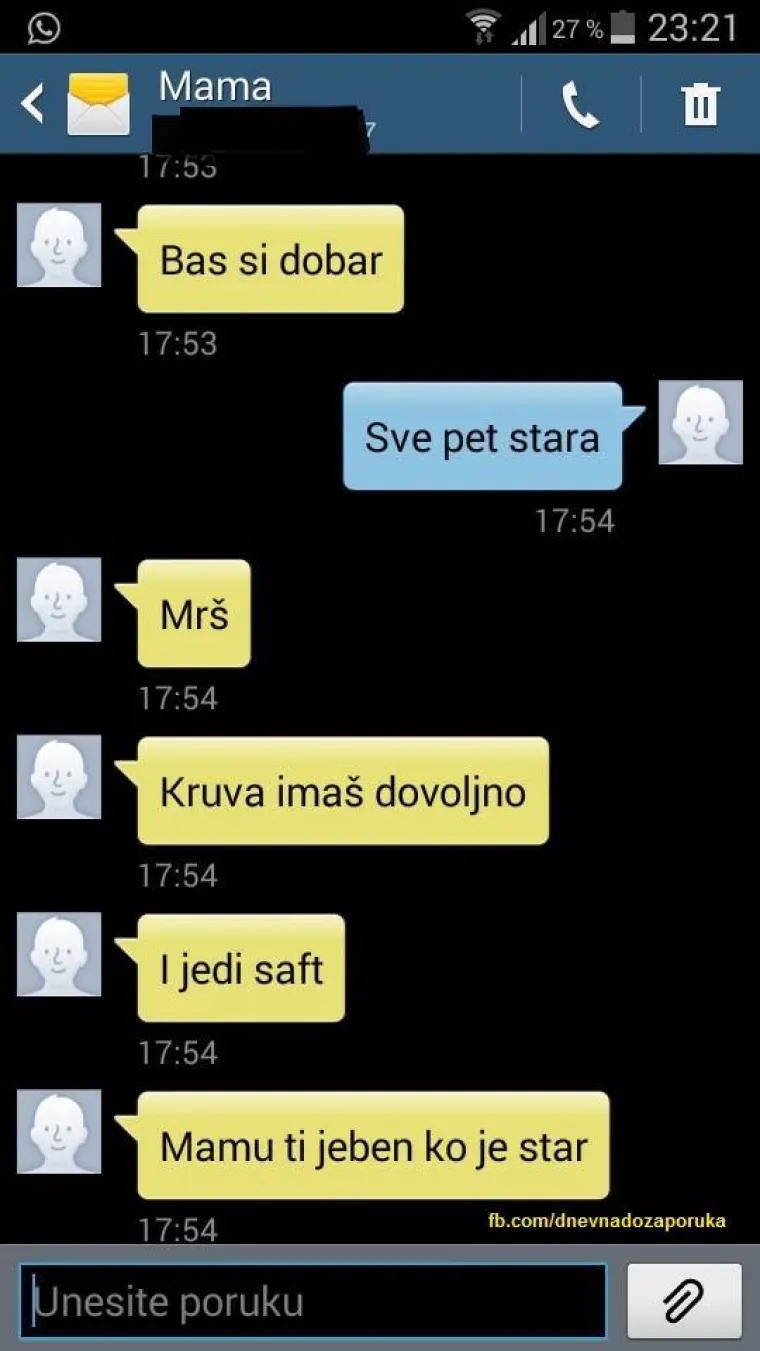 JO&Scaron; 30 najjačih poruka roditelja: 'Ako ne dođe&scaron; doma isti čas, ide&scaron; u dom. Voli te mama'