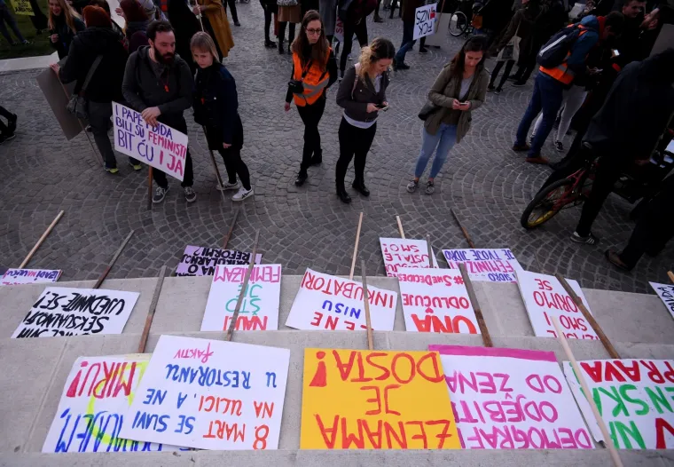 Zagreb: Žene u ovogodi&scaron;njem prosvjednom mar&scaron;u pod sloganom Glasne i borbene