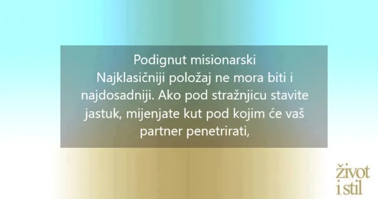 Za one manje fleksibilne: uz ove četiri poze začinite seks