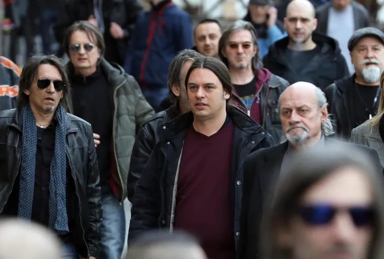 - Sprovod Dubravka Voriha, basista grupe Prljavo Kazali&scaron;te, na Krematoriju. Photo: Jurica Galoic/PIXSELL