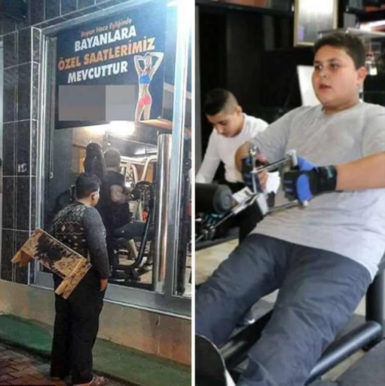 Fotografija je dječaka koji kroz prozor gleda u teretanu postala viralna pa mu je teretana ponudila besplatno članstvo.