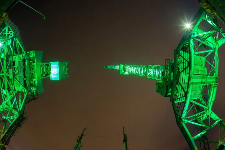 Riječke dizalice osvanule u zelenoj boji